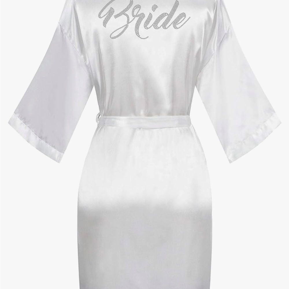 White Satin Bride Robe